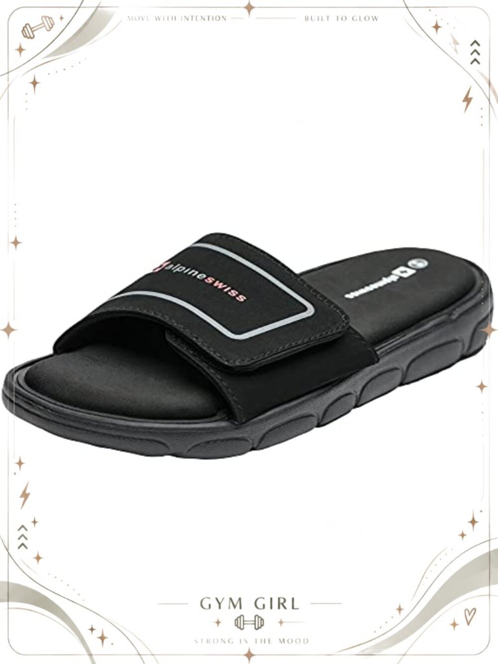 Men's Memory Foam Slide Sandals Adjustable Comfort Athletic Slip-On